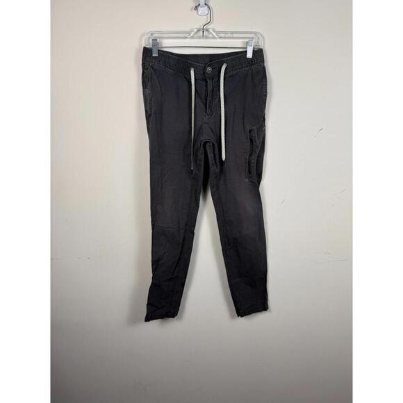 Vuori Pants Mens Medium Gray Climbing Ripstop Tapered Slim Drawstring Zip Pocket - Picture 1 of 7